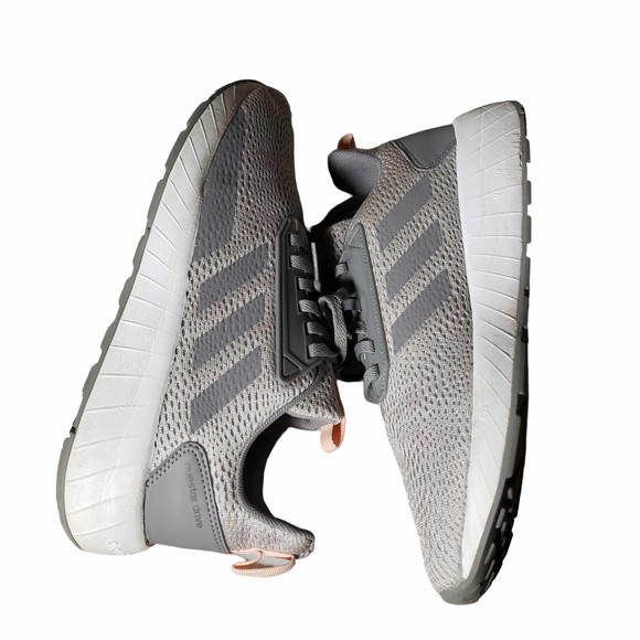 Adidas Questar Drive Cloudfoam Women 8.5 Cloth Gray White & Pink Sneakers - Picture 4 of 9